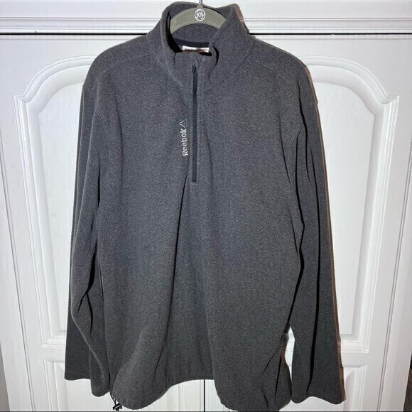 Reebok Men’s 1/4 Zip-Up Sweatshirt, Size L, Gray - Picture 1 of 6